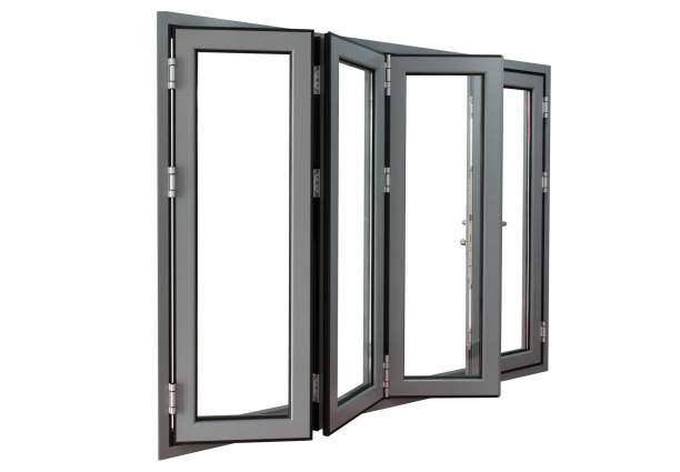 four panels commercial aluminium frame bi fold doors