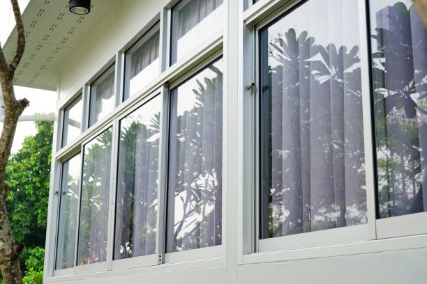 windows close and view from outdoor