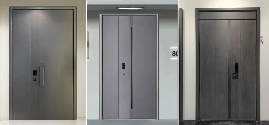 Versatilidade para diferentes necessidades de segurança Portas de alumínio