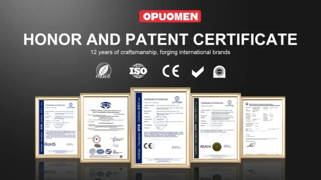 Opuomen Honor and Patent Certificate
