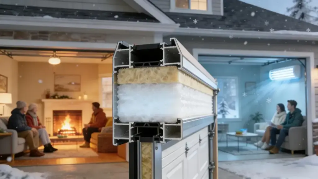 garage door in cold weather