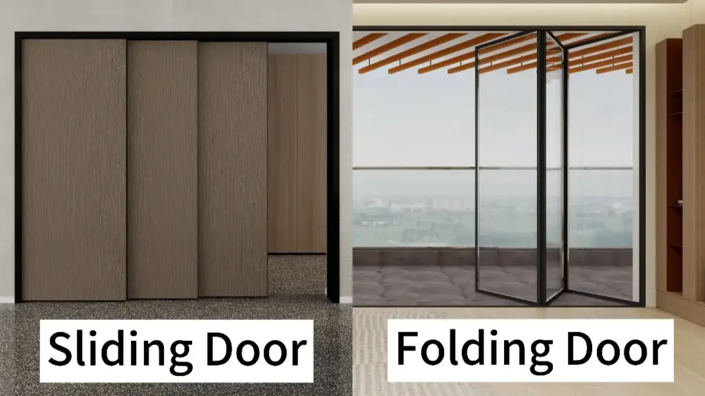 Porta deslizante vs porta dobrável