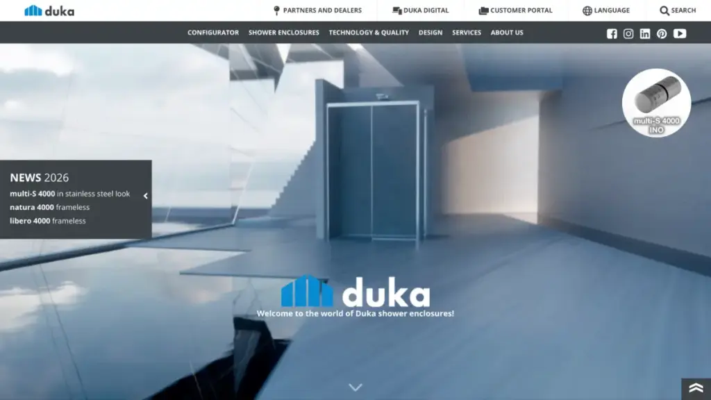 शावर ग्लास डोर निर्माता डुका