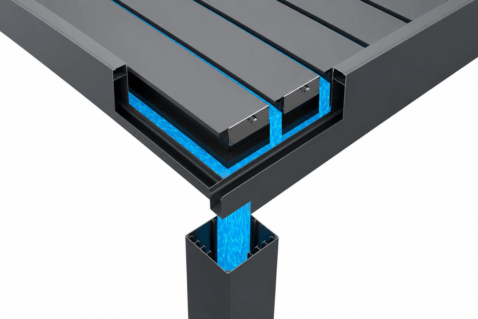 rain protection with drainage system