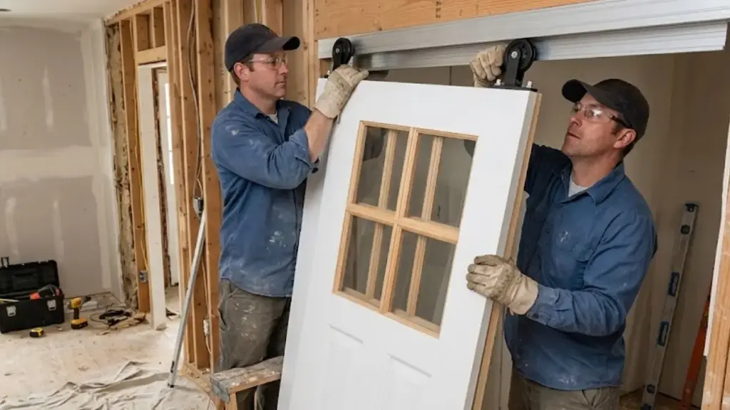 pocket door installation1